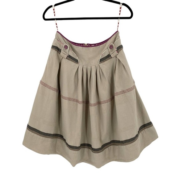 I'M Isola Marras Tiered A-Line Skirt in Beige - Picture 10 of 10